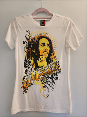 RARE NWT Bob Marley THE COLLECTION Soul Almighty White Graphic Tee Medium